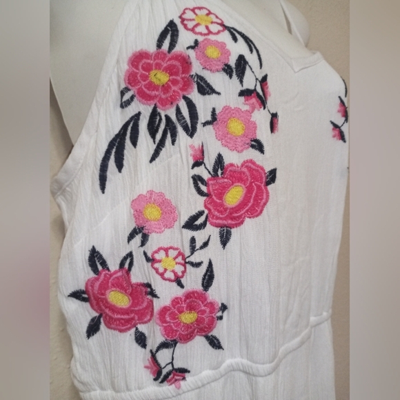 White and Pink Halter Maxi Sundress for Wedding Guest - Picture 3 of 9